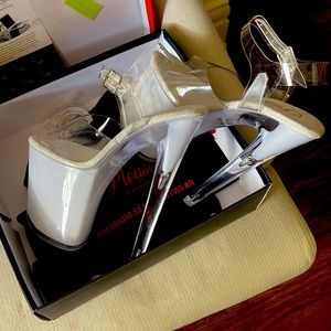 Pleaser flash dance heels nwt in box